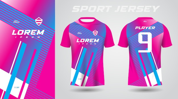 blue pink sport jersey design