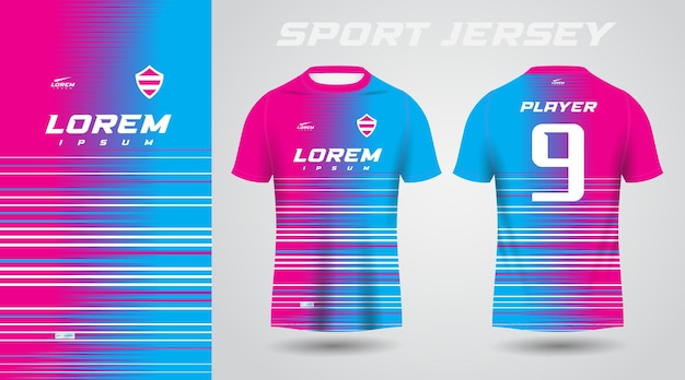 blue pink sport jersey design