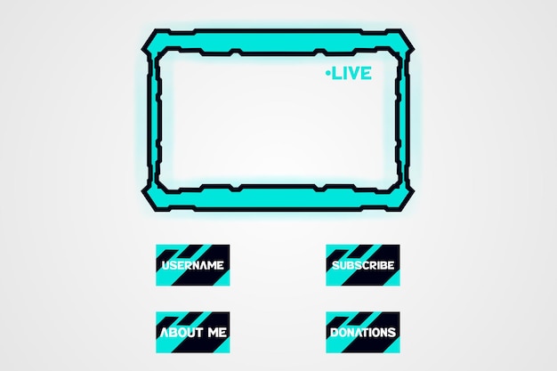 A blue pixel art sign for a live website.