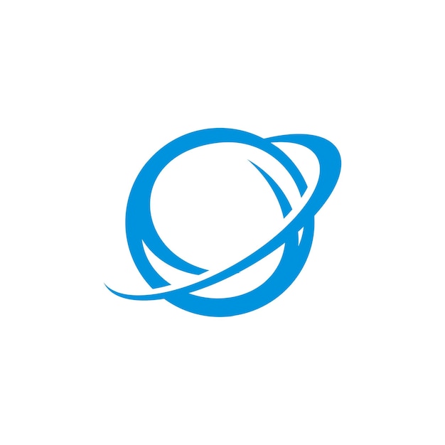 Blue Planet Orbit Logo Template Illustratie Ontwerp Vector EPS 10