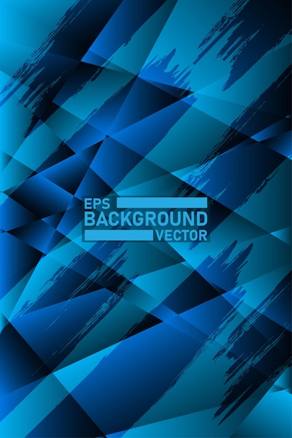 Vector blue polygonal background with triangles