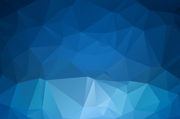 Vector blue polygonal crystal background low poly design pattern