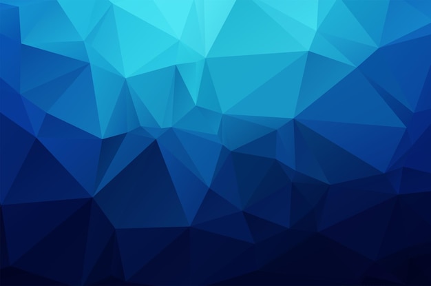 Blue polygonal crystal background low poly design pattern