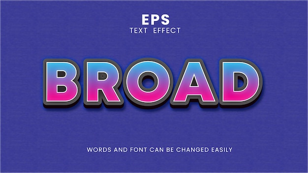 A blue poster that says broad on it