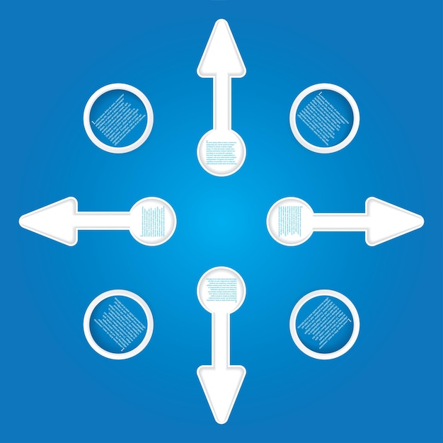 Blue Presentation TemplateBusiness arrows vector