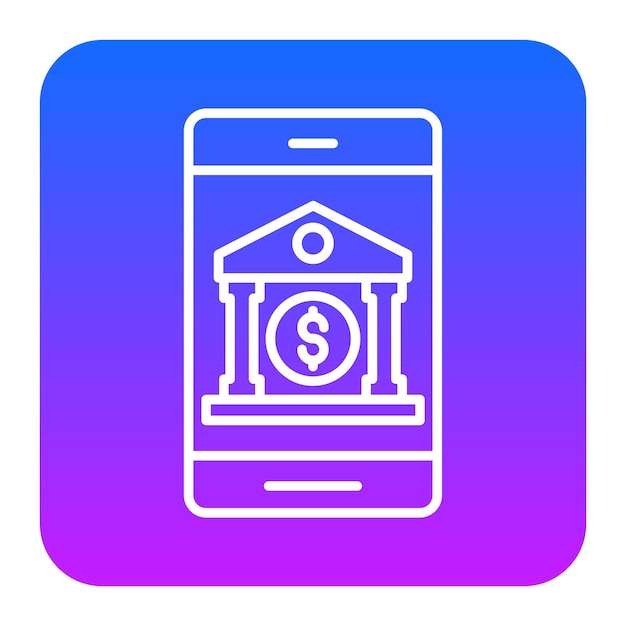a blue and purple cell phone with a dollar sign on it