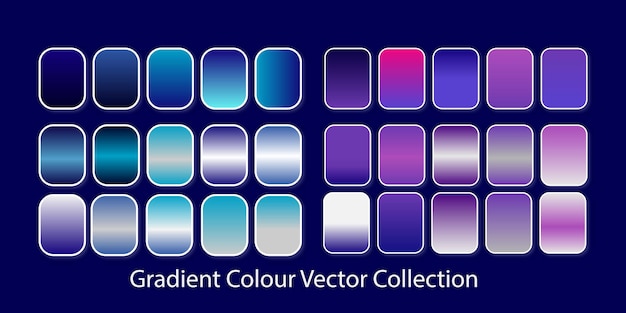 Vettore blu viola colore sfumato colore collezione vettoriale