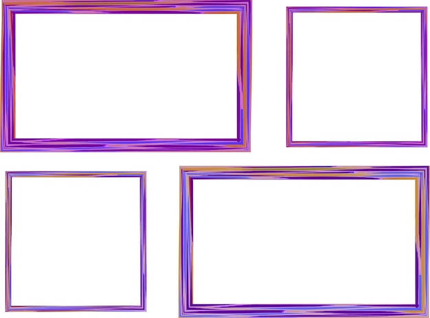 blue purple colorful pattern square frames vector