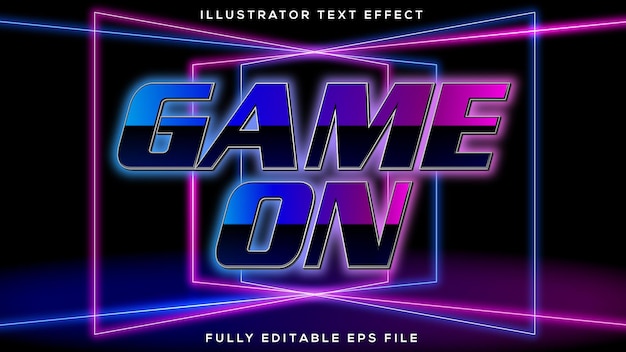 Blue Purple gaming text effect