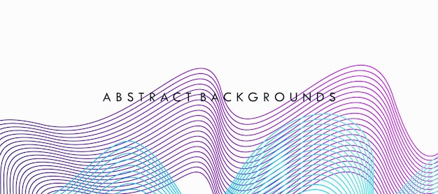 Vector blue purple line gradient background