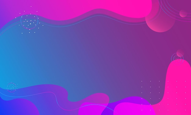 Blue purple and pink background Abstract gradient background with waves dots and flowing shapes Vector illustration