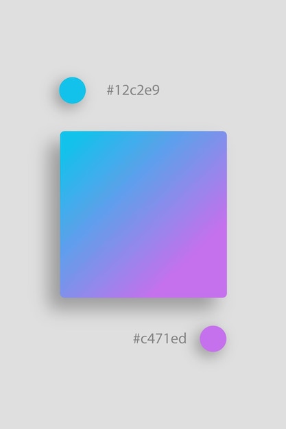 a blue and purple square with the number 12 on it