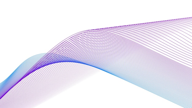 배경 또는 프레젠테이션을 위해 그라디언트 색을 가진 파란색 보라색과 색 추상 라인 배경
