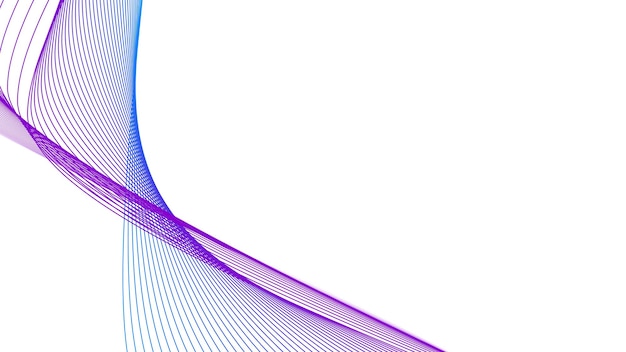 배경 또는 프레젠테이션을 위해 그라디언트 색을 가진 파란색 보라색과 색 추상 라인 배경
