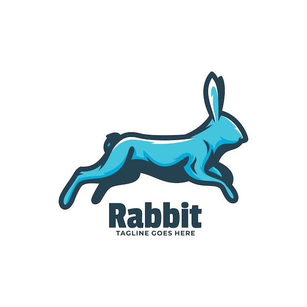 Blue rabbit logo with the title rabbit logo