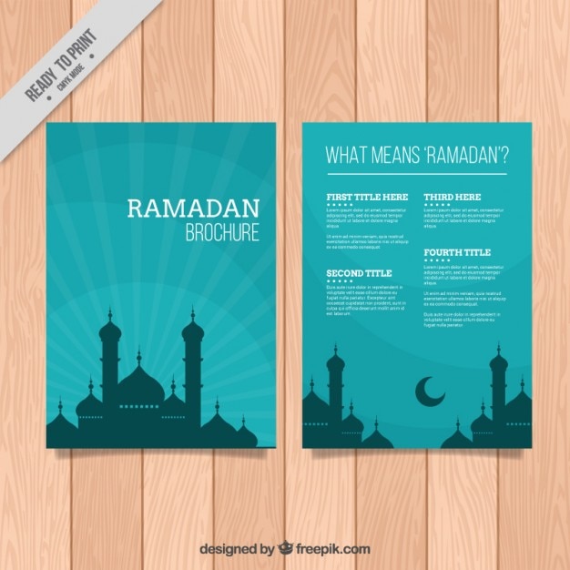 Blue ramadan brochure