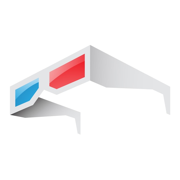 Premium Vector | Blue and red anaglyph 3d glasses