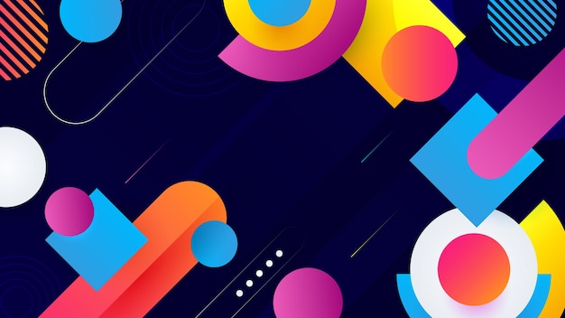 Blue red black 3d white colorful square abstract modern technology background design Vector abstract graphic presentation design banner pattern background web template