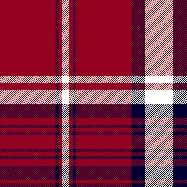 Blue red check plaid texture seamless pattern. background.