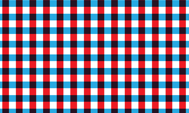 Un disegno a scacchi blu e rosso di un tartan