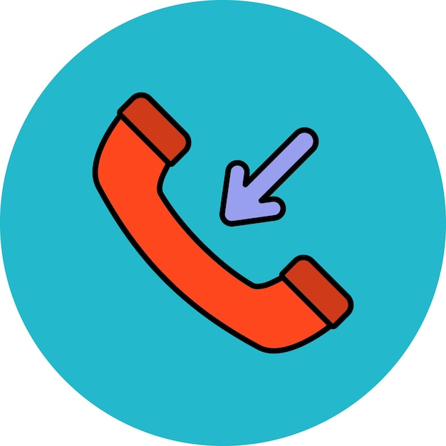 a blue and red phone with an arrow pointing to the right