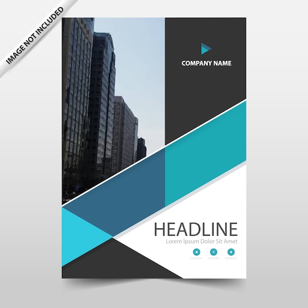 Vector blue report annual brochure template