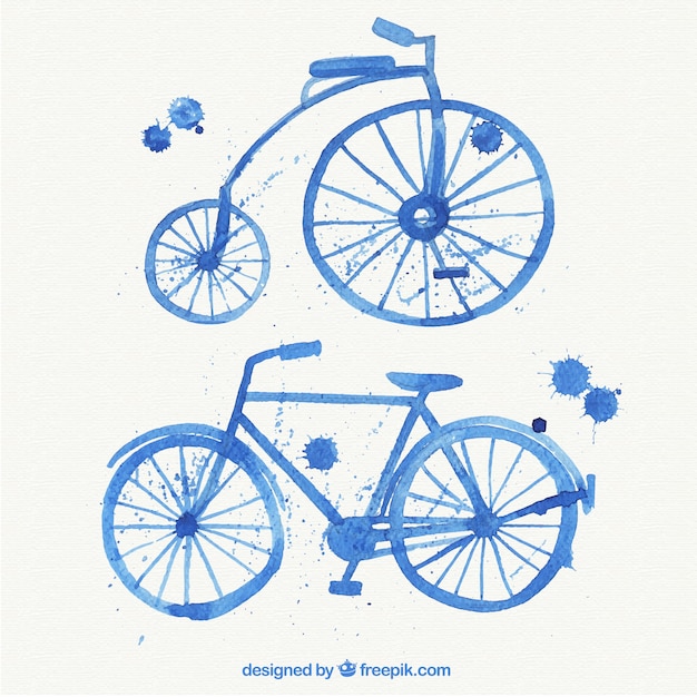 Blue retro bici