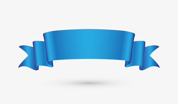 Vector blue ribbon banner