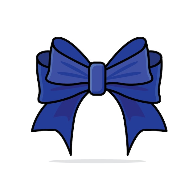 Blue ribbon cartoon vector