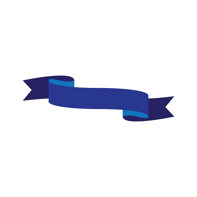Blue ribbon vector template illustration logo design