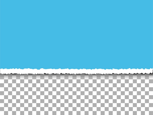 Вектор Синяя разорванная бумага на фоне прозрачности