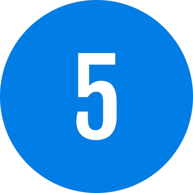 Blue round number icons