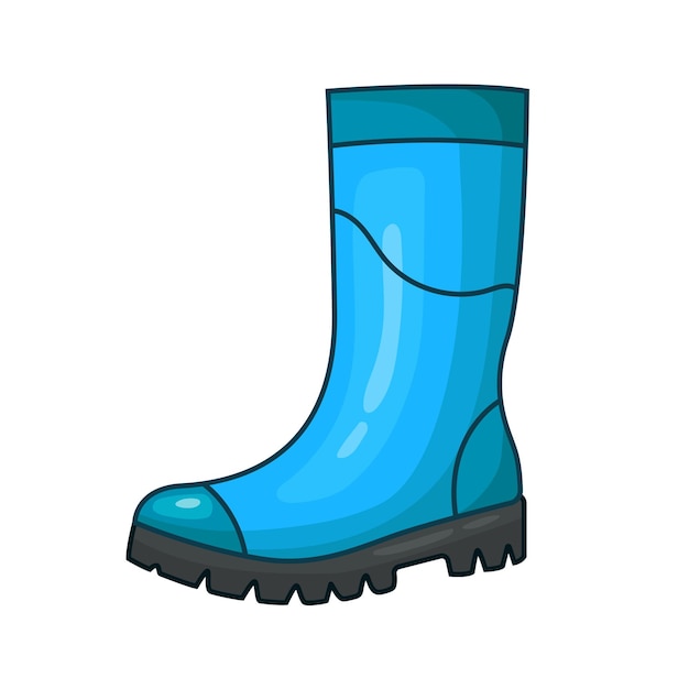 Blue rubber boots icon Vector illustration