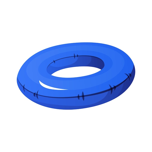 A blue rubber ring with a hole in it