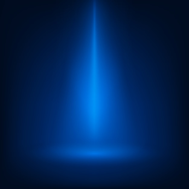 Вектор Синий прожектор с подсветкой сцены