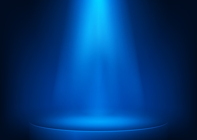 Blue scene illuminated spotlight