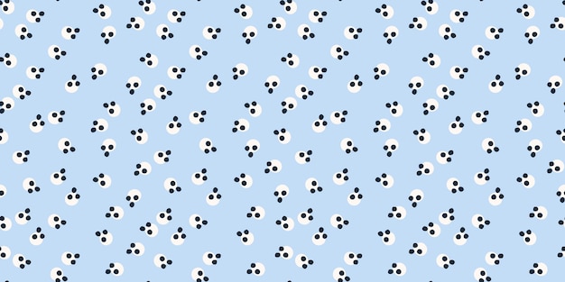 Blue seamless banner with dots and circle