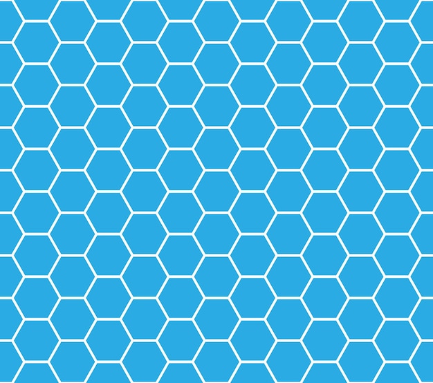 Blue Seamless Honeycomb Pattern