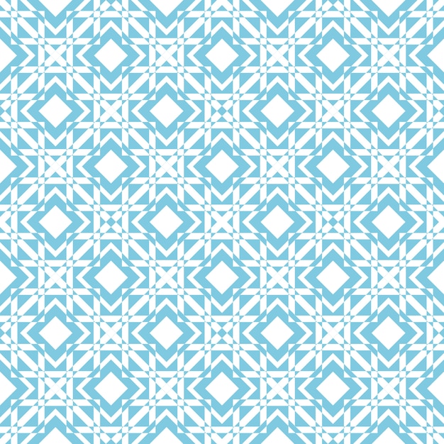 Blue seamless pattern, geometric ornament