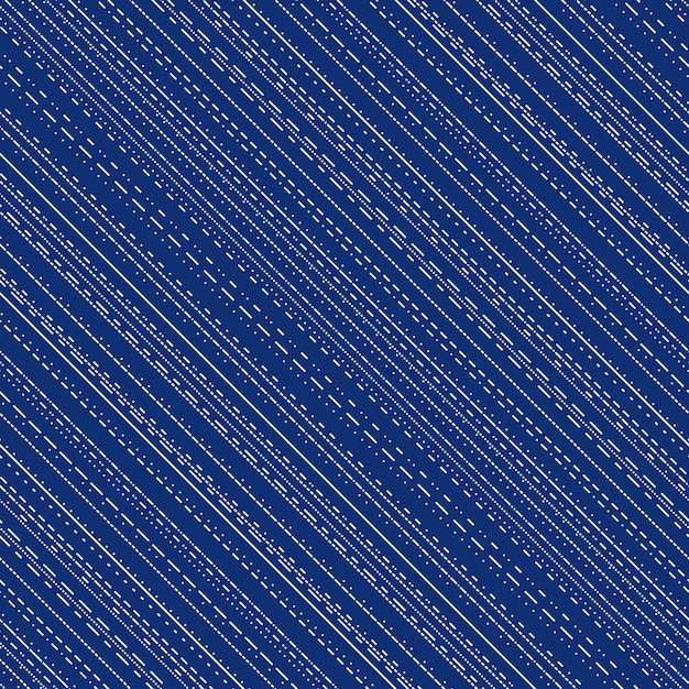 Vector blue seamless pattern with irregular stitch diagonal lines