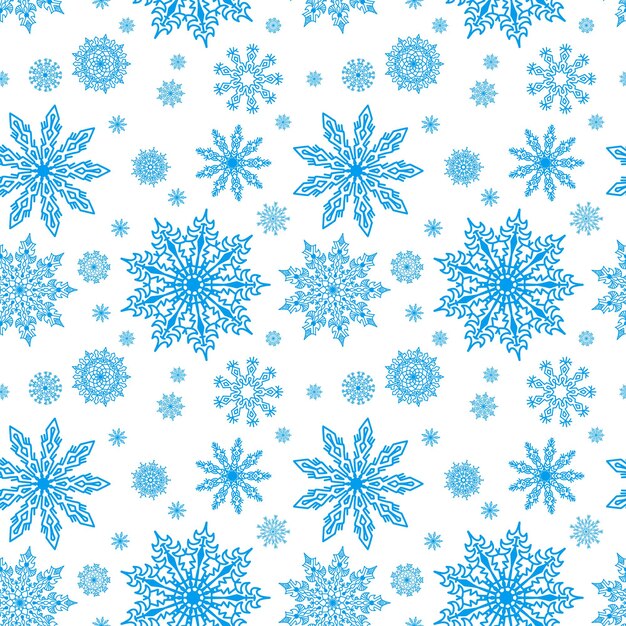 Blue seamless pattern with snowflakes to christmas design vector illustration