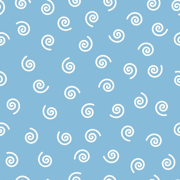 Blue seamless pattern with spirals