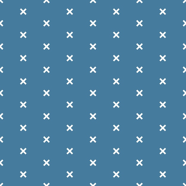 Blue seamless pattern with tiny cross