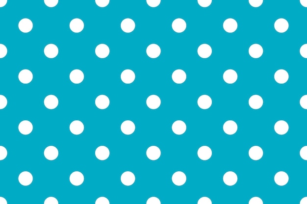 Blue seamless pattern with white polka dots vector illustration