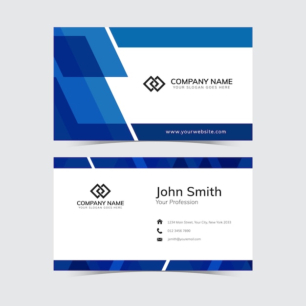 Blue Shape Business Card