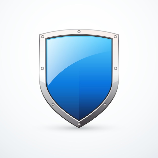 Blue shield icon vector illustration