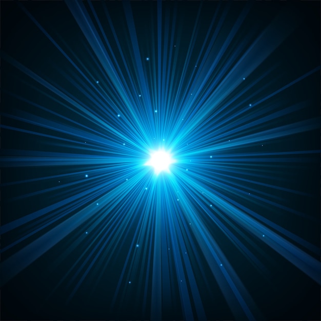 Vector blue shine in dark background