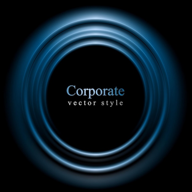 Vector blue shiny circle logo design