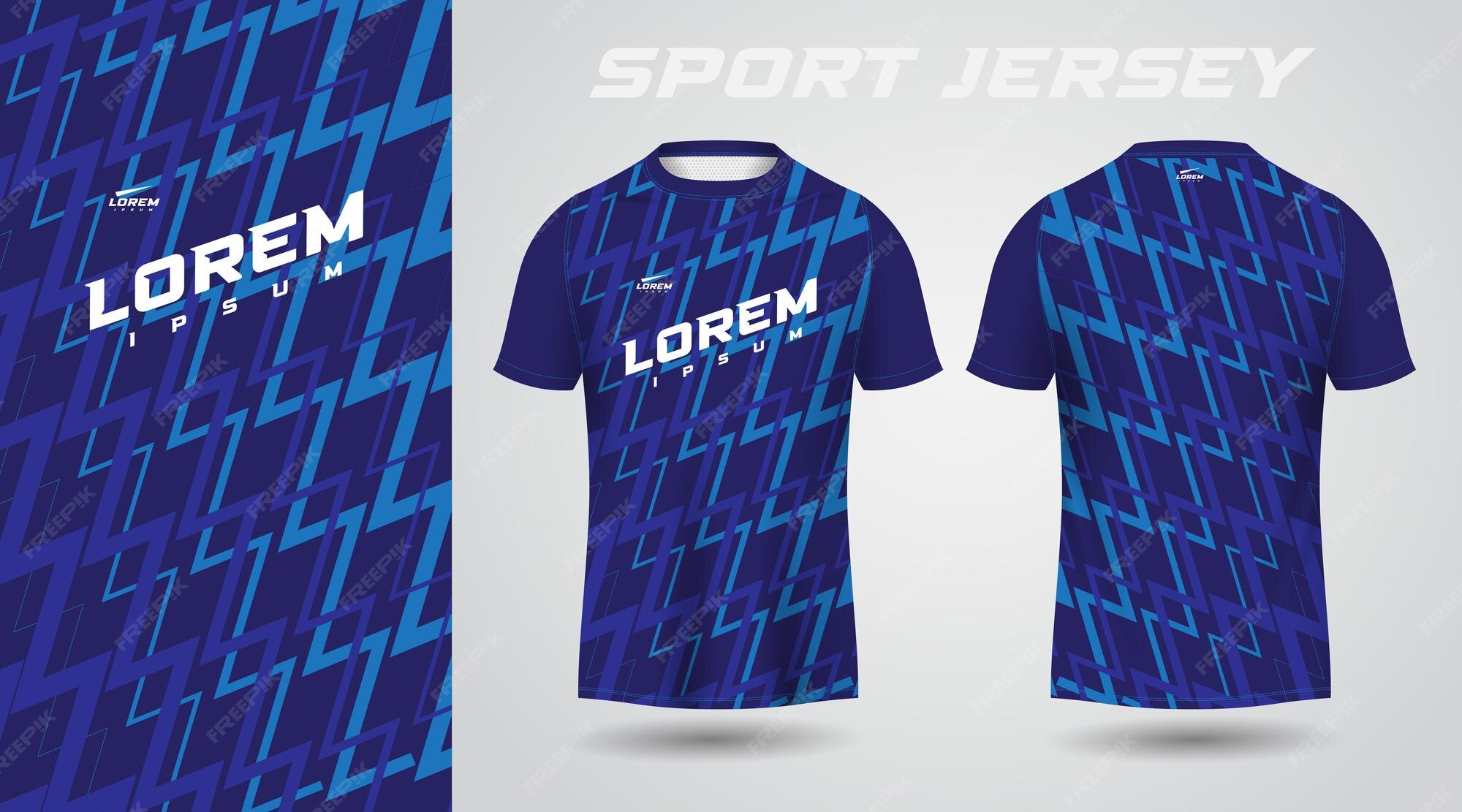 Premium Vector | Blue shirt sport jersey design