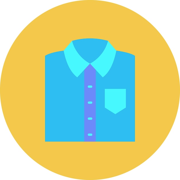 Vector a blue shirt with a collar and a collar on it